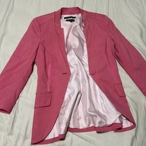 Pink Bebe suit coat barely worn size 4
